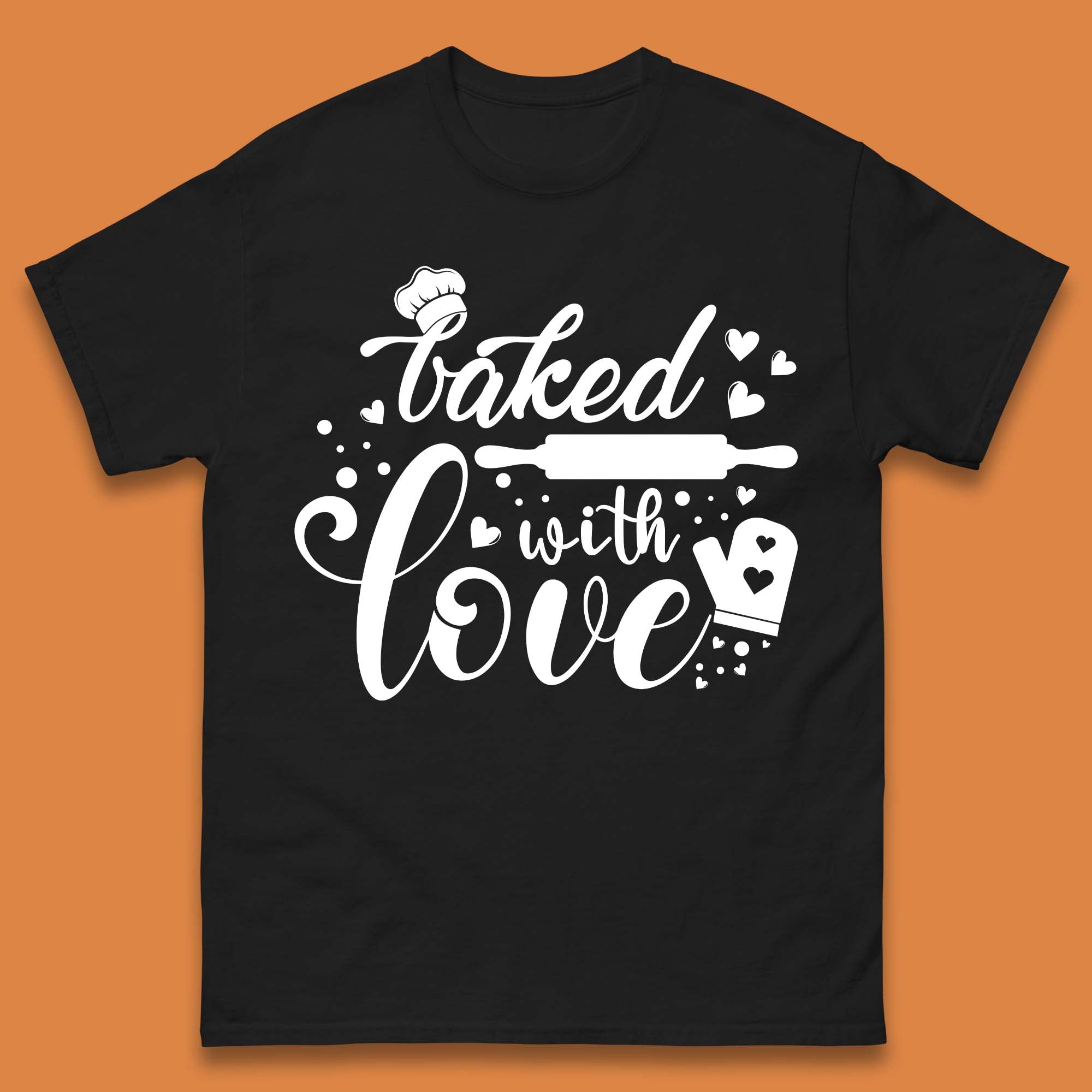 

Baked With Love Mens T-Shirt Womens Tops Tees S