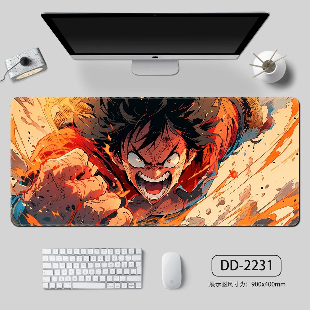 High Definition ONE PIECE Mouse Pad Oversize Boy Hot Blood Animation E-sports Keyboard Pad  Monkey D. Luffy Roronoa Zoro Computer Table Mat Animation