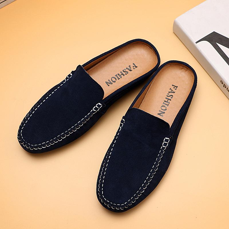 Scarpe Basse a Colori Solidi da Uomo Scarpe in Pelle Traspiranti Moda Semplice Muli da Uomo Scarpe Casual Comode Eleganti Scarpe da Passeggio