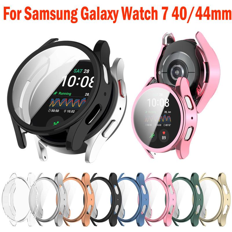 Nylon Strap for Samsung Galaxy Watch FE 7 6 5 4 40mm 44mm Silicone TPU case Bumper Full Screen Protection