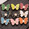 2Pcs Pearl Butterfly Adjustable Pant Waist Tightener Jeans Alloy Button No Sewing Required Easy To Install Accessory Pins