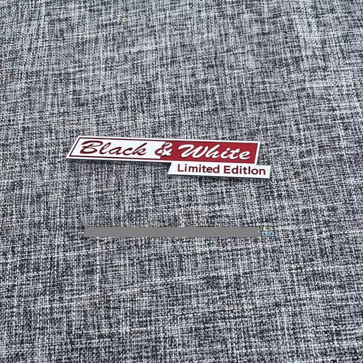 Logo Édition Limitée Noir et Blanc pour LAND ROVER Range YTYEW3 Emblème de coffre arrière Rover Autocollant latéral de voiture Décoration badge métallique 3D