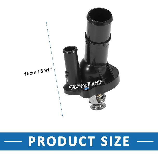 Obudowa termostatu układu chłodzenia silnika 143-0838 do Ford Focus 2013-2018 Czarny Plastik Metal