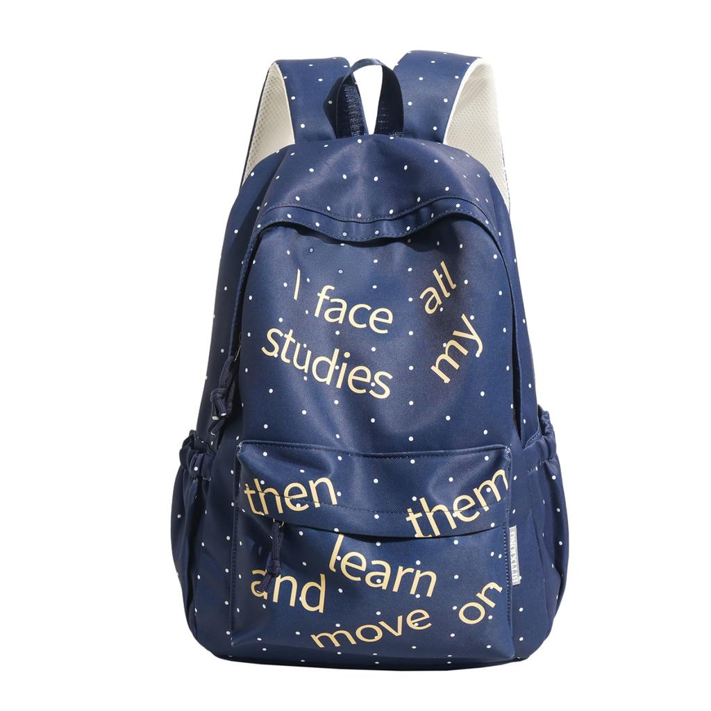 Schoolbag Korean version ins cute polka dot bow backpack female niche design fashion casual versatile student schoolbag