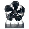 Heat Powered Wood Stove Fan With 5Blades And Temperature Gauge No Electricity Required For Air Circulation Home Heating