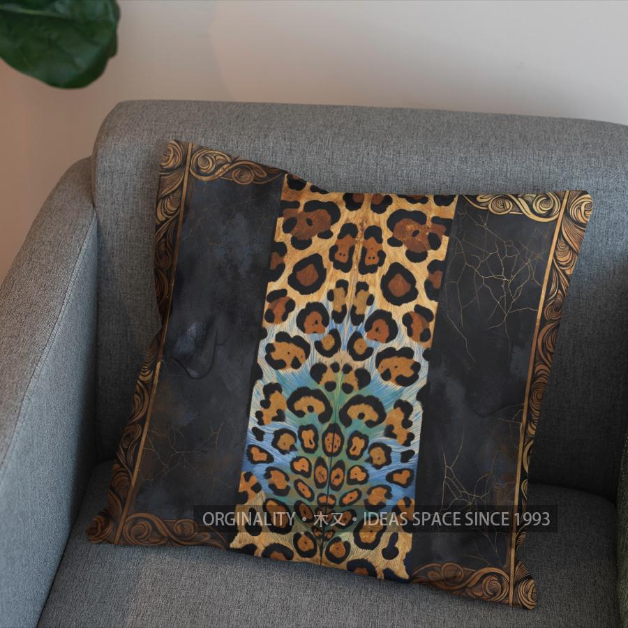 2D Bunte Leopardendruck Kissen Für Stilvolle Dekoration Muster Kissenbezug Geeignet Für Sofa Schlafzimmer Auto Kissenbezug