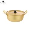 Instant-Nudel-Topf Koreanischer Ramen-Kochtopf Gold-Aluminium Küche Schnellkochtopf Topf Heiße Griffe Heiz- und Nudellegierung mit A0F4