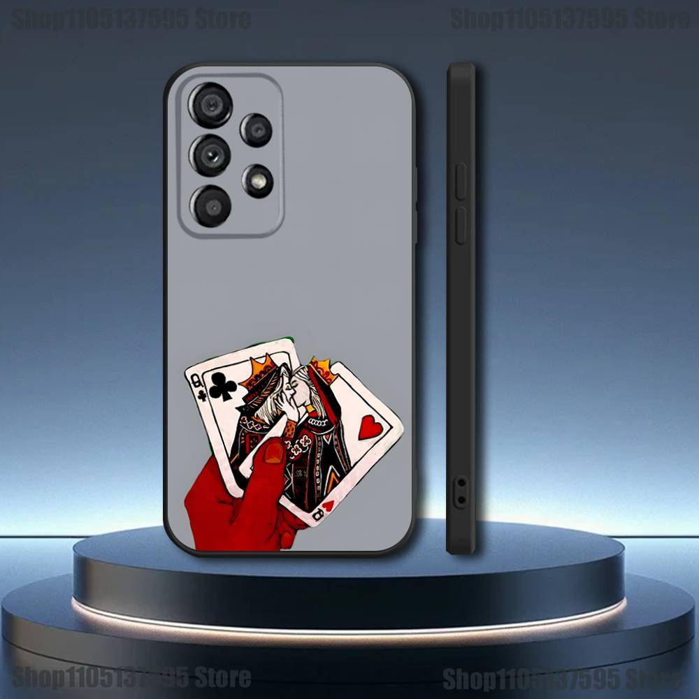 Ace of Spades Poker Phone Case  For Samsung Galaxy A73,31,32,72,41,53,52,71,22,5G,Note,J7,8,9 Soft Black Cover