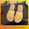 High-value Lightweight Flat-bottomed One-word Slippers 2025 New Korean Version of Foreign Style Versatile with Skirt Cool Slippers Women's Summer