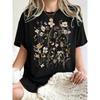 T-shirt da Donna con Stampa di Bellissimi Grappoli di Fiori Estate Oversize Manica Corta Girocollo Magliette in Cotone Y2K Top Sportivi Donna