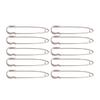 X6HE Heavy Duty 10 Pieces Safety Pins Silver Tone for Sharp Safe Pin DIY Sewing