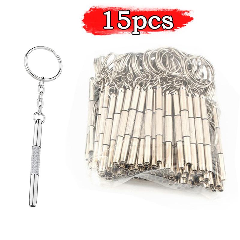 1-20pcs Steel Glasses Screwdriver Eyeglass Screwdriver Watch Repair Kit Keychain Portable Hand Tools Precision Screwdriver Tools