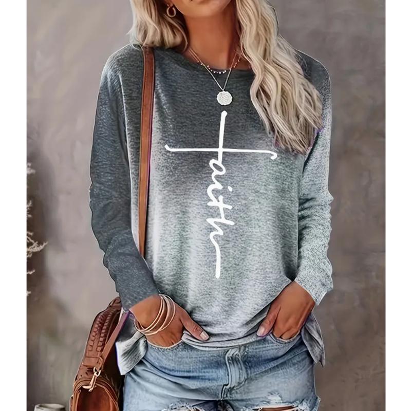 2025 Autumn & Winter Women's New Casual Crew Neck Long Sleeve Top 3D Retro Pattern