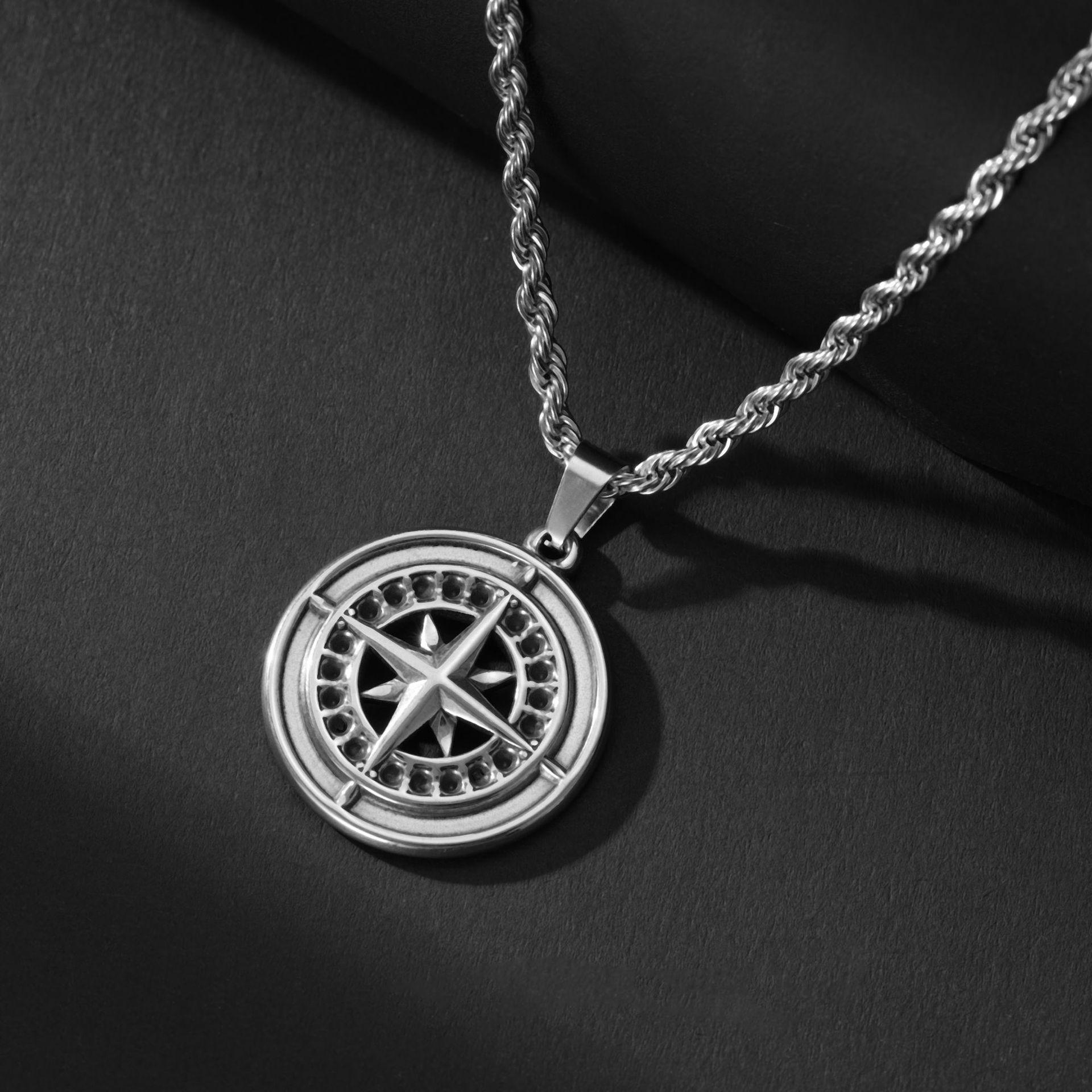 

Necklace Compass Compass Light Luxury Simple Style Pendant