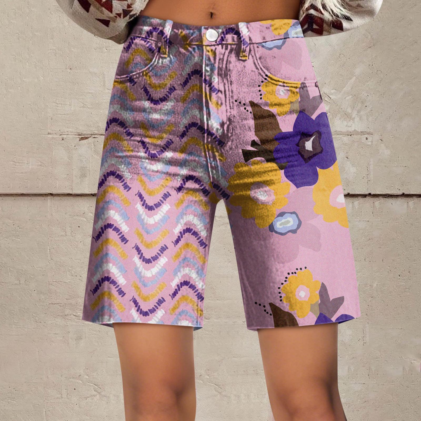 

Женские модные повседневные брюки, широкие брюки, шорты XL светло-фиолетовый