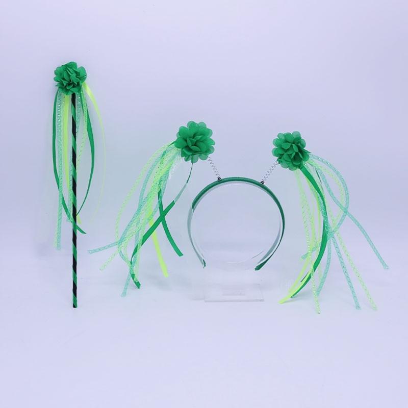 Green Tiaras/ Magic Wand Saint Patricks Day Headband Adult Carnivals Headband