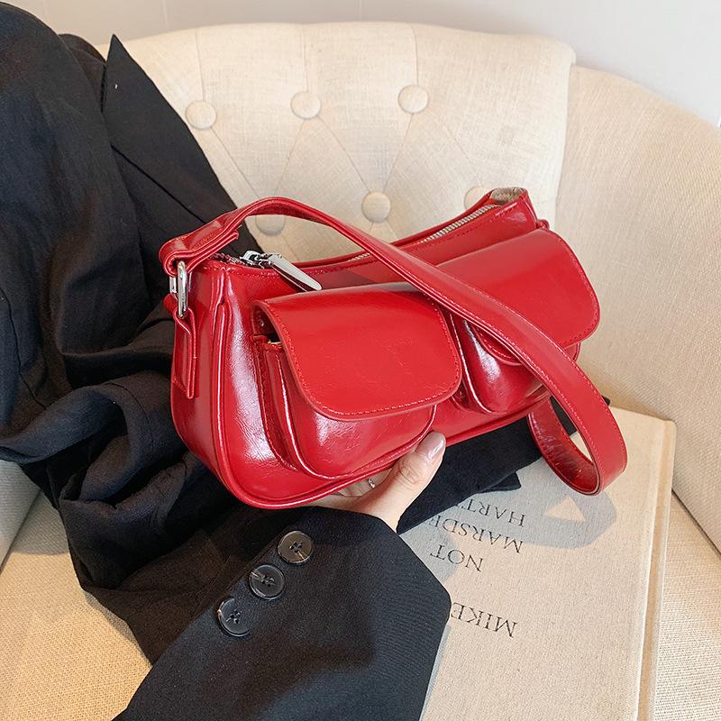 Premium texture simple and versatile single shoulder underarm commuter bag women's 2025 summer new fashion messenger small square bag