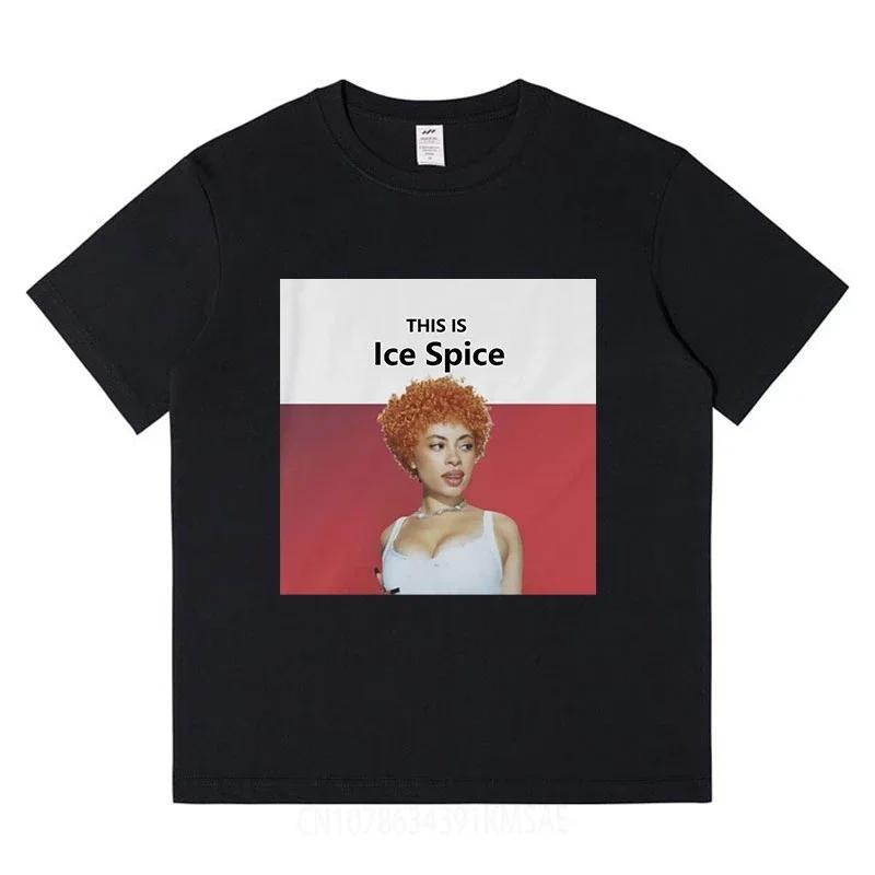 Funny This Is Ice Spice Graphic Meme TShirt Unisex Women Vintage Gothic Short Sleeve T Shirt Cotton Casual Oversized T Shirts Tops