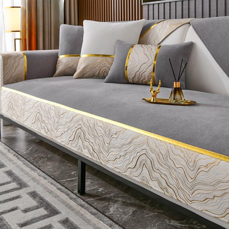 Rutschfestes Sofakissen Vier Jahreszeiten Universelles Einfaches Modernes Kissen Chenille Wohnzimmer Sitzbezug Sofabezug Bezugsstoff