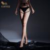 Sexy Aurora Stockings Hollow Out Large Crotchless Garter Dot Ultra-Thin Glossy Erotic No-Need-To-Remove Black Stockings
