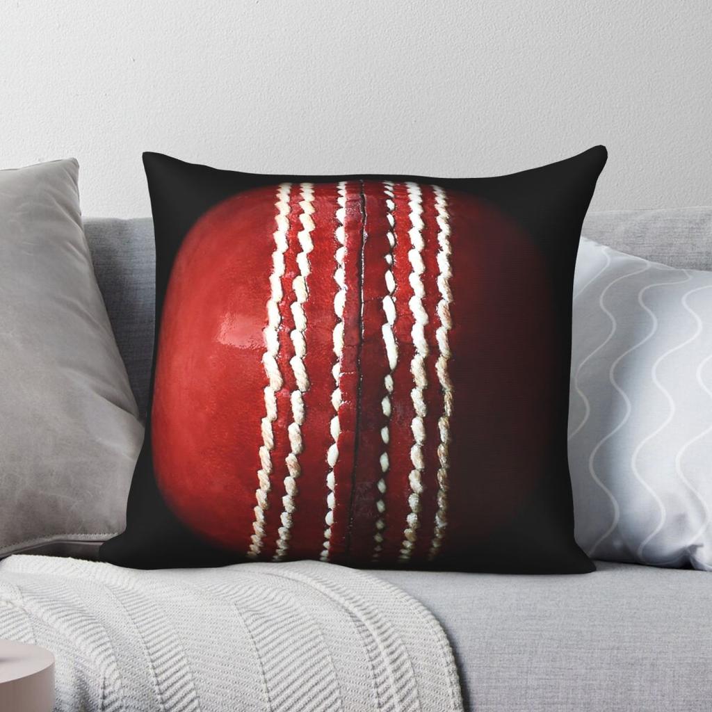 Cricket Ball Square Pillowcase Polyester Linen Velvet Creative Zip Decorative Room Cushion Cover X