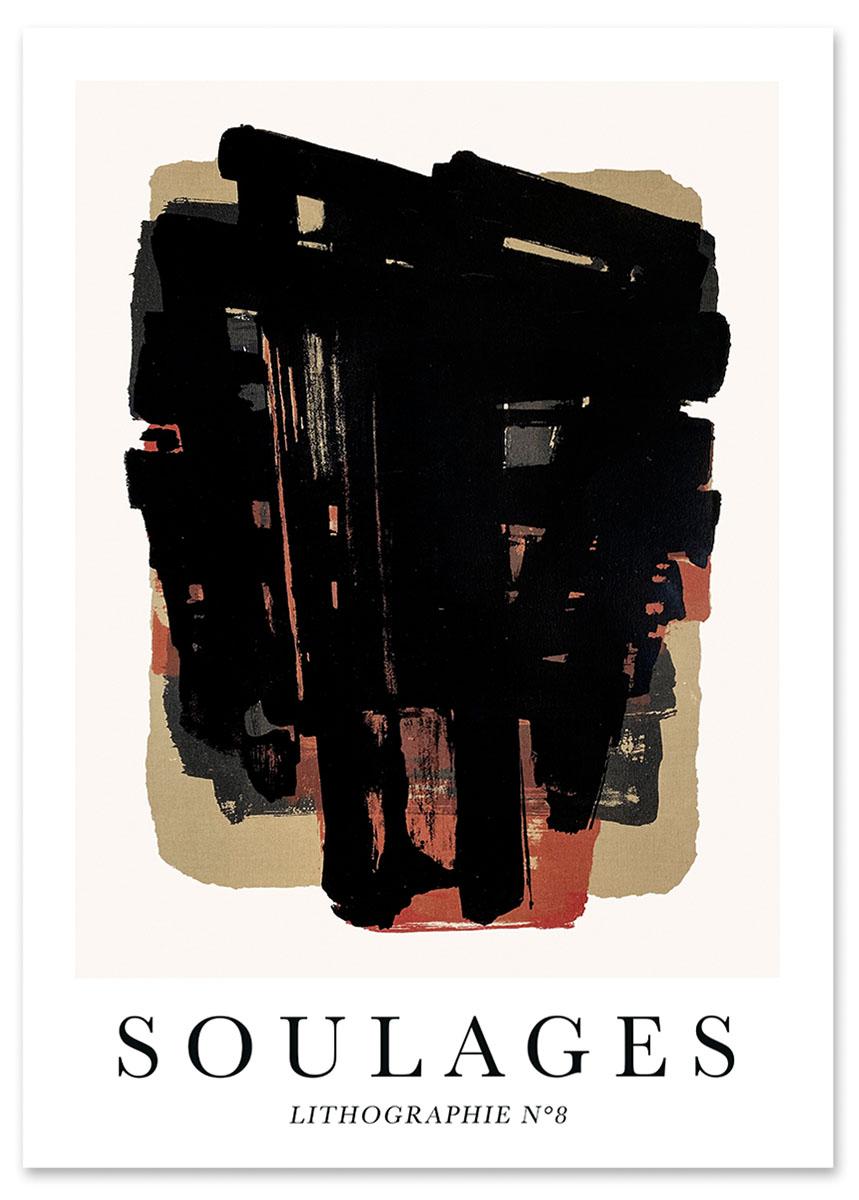 

Plakat abstrakcja soulages 30x40 cm