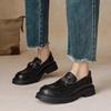 Anti-slip Retro Pleated Buckle Thick-heeled Sole Shoes for Women