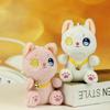 Plush Cat Keychain With Bell Cute Animal Toy For Bag Decor Collectible
