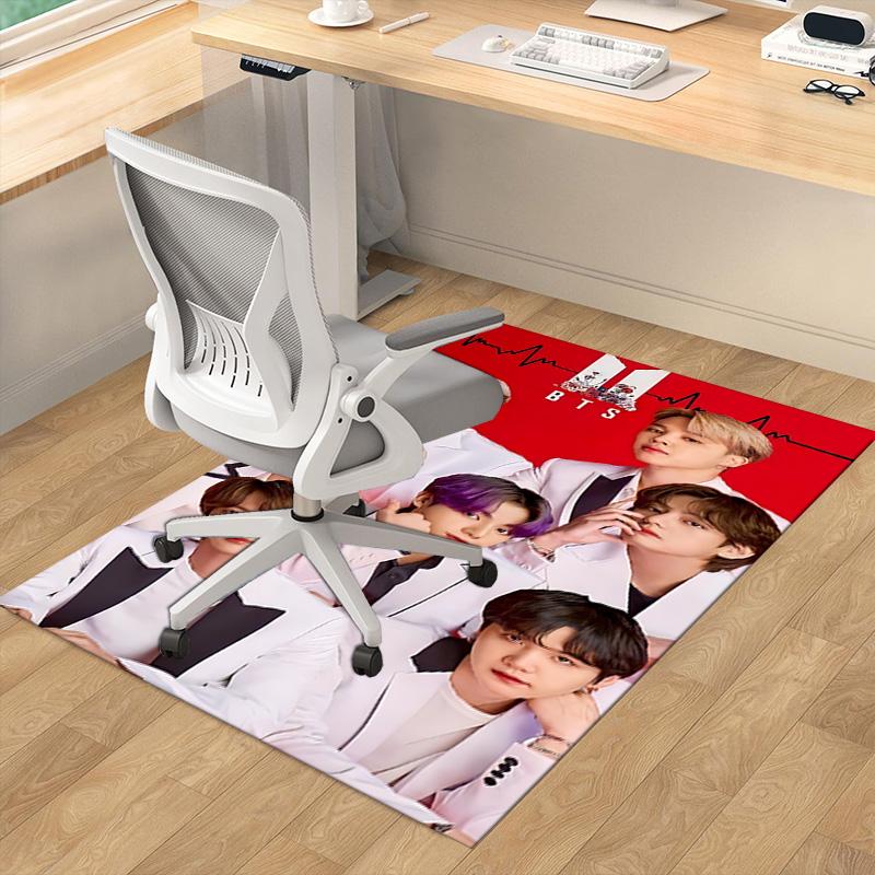 Heartbeat Bts Carpet For Playroom Bedroom Living Room Sofa Home Decorkids Game Area Rug Nonslip Floor Mat