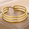 Titanium Steel Adjustable Bangle: Women's Durable, Fade-Resistant Open Cuff Bracelet