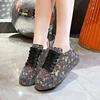 Fashion Luxury Crystal Rhinestone Women's Sneaker Fashion Butterfly Print Sports Shoes for Women Light Breathable Comfort Casual Flats