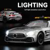 1/24 BENZ F1 Cool Sports Car Alloy Model Toys, Cool Lighting and Sound Effects, Strong Recovery, Four-wheel Shock Absorption