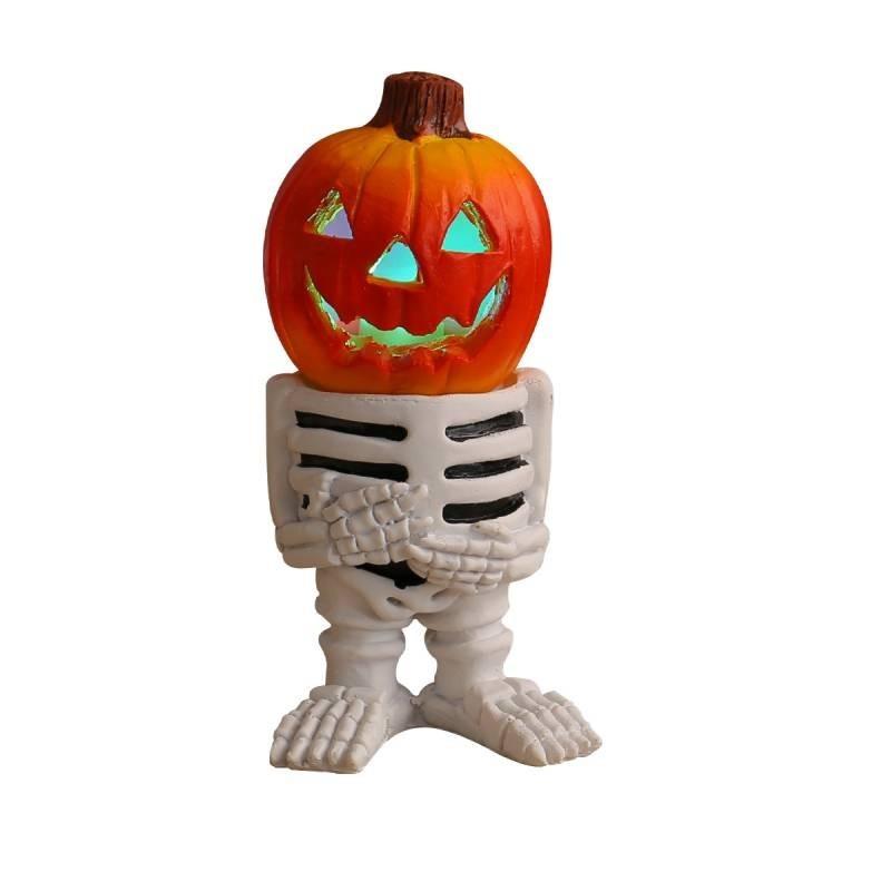 Led Lights Halloween Pumpkin Knight Tabletop Decoration Luminous Light Night