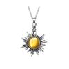 Bohemian Retro Moonstone Necklace with Wire Hollow Moon Pendant