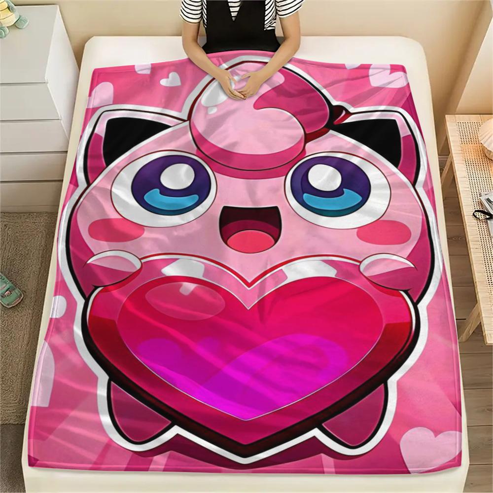 

Pokemon Long Distance Travel Blanket, Flannel Blanket with Print for Indoor Bedroom Use and Picnic Time.-TING 75x90cm