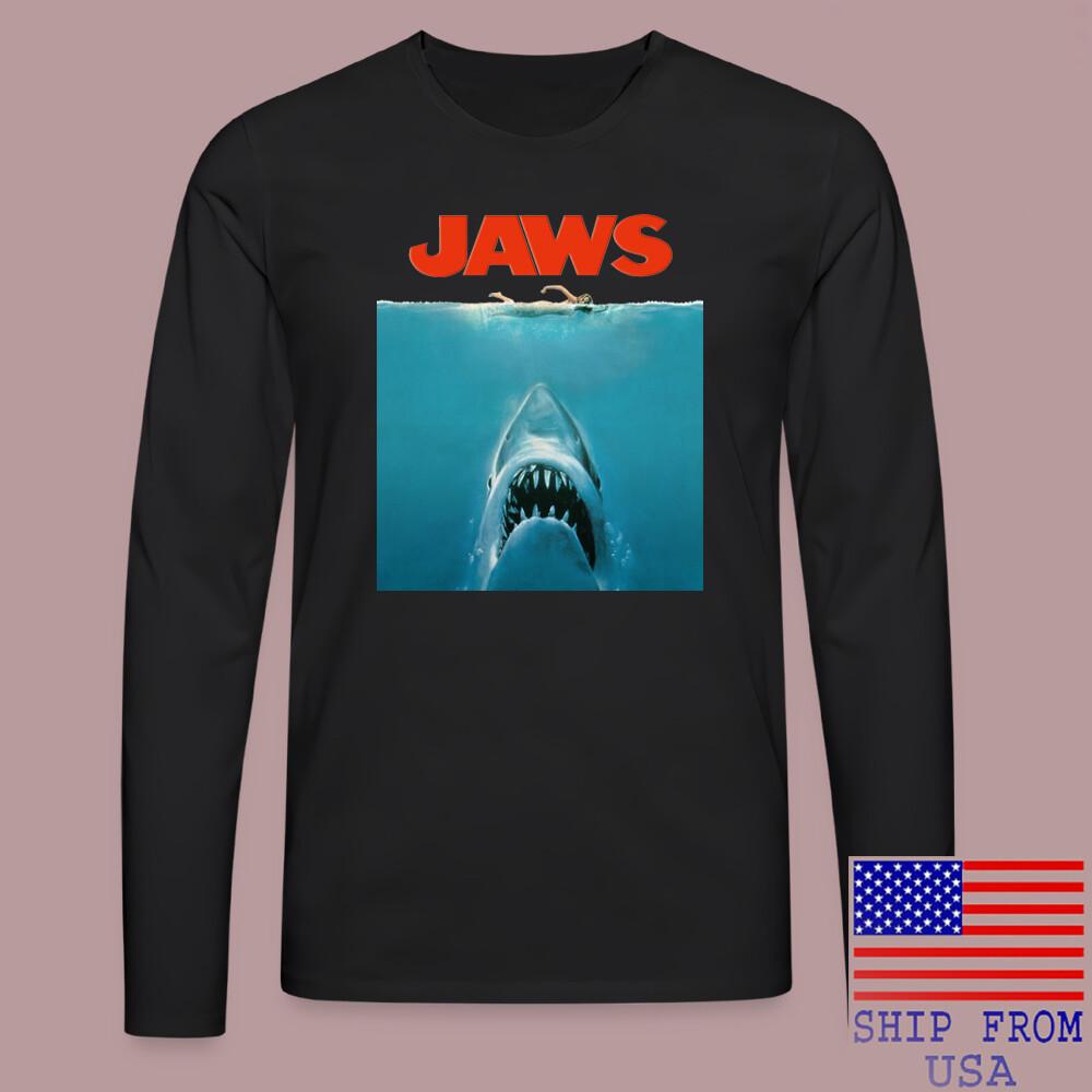 JAWS Retro Movie Black Size S2XL Unisex T-Shirt L
