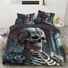 3D Print Fashion Grim Skull Bedding Set Boys Girls Twin Queen Full Size Duvet Cover Pillowcase Bed Adult Bedroom