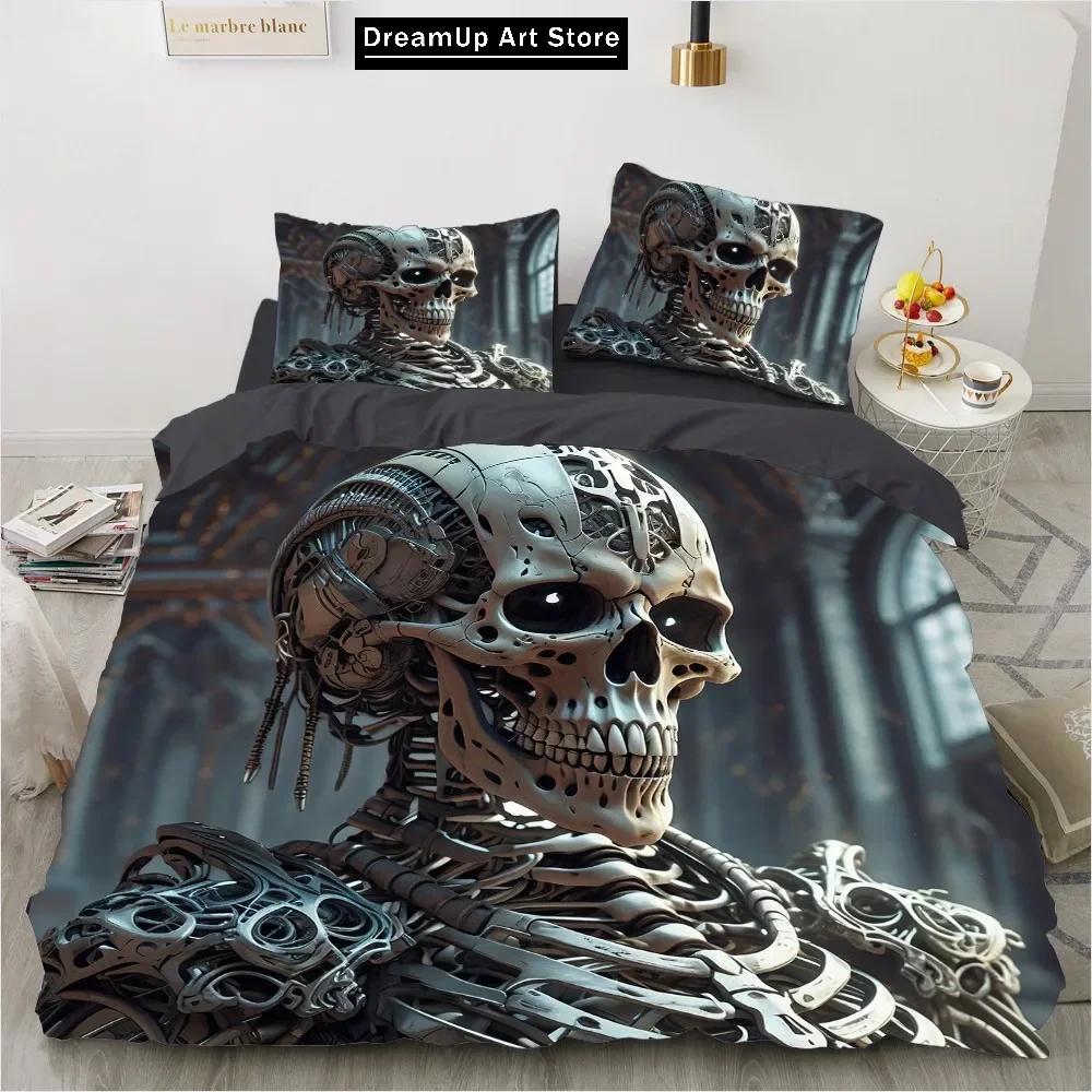 3D Print Fashion Grim Skull Bedding Set Boys Girls Twin Queen Full Size Duvet Cover Pillowcase Bed Adult Bedroom