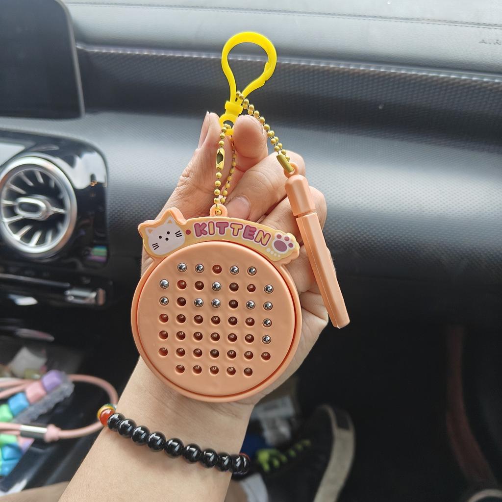 Mini Cute Cartoon Steel Ball Drawing Board Non Toxic Doodle Toy Pocket Sized Bag Charm Kids Birthday Gift Party Favor