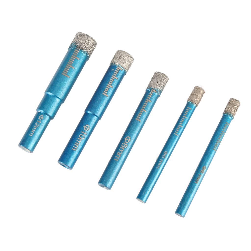 5 Stück Hartlöten Lochöffner Diamant Hartgelötete Säge Multifunktional Marmor Fliese Glas Bohrer Elektrowerkzeug