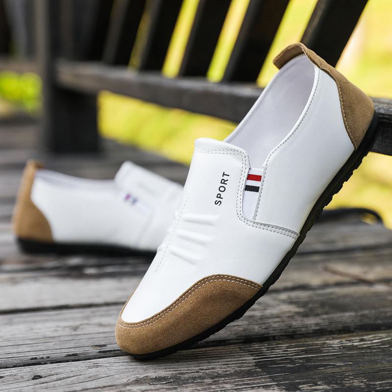 

Мужские повседневные кожаные туфли осень-зима, новые мужские туфли Doudou, повседневные универсальные туфли без застежек, водонепроницаемые и нескользящие рабочие туфли для мужчин 39