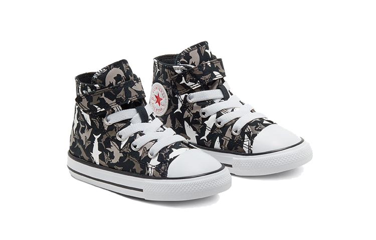 Converse Chuck Taylor All Star Shark Bite Easy on Classic And Versatile High top Canvas Shoes Black Infant And Toddler 766889C