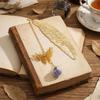 Zinc Zinc Alloy Eternal Flower Bookmark Multi-Color Stationery Gift Box Commemorative Item