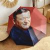 1pc John Wayne's Golden Age Umbrella Portable Folding Umbrella Iron Frame Hole Bone Structure Outdoor Home Umbrella