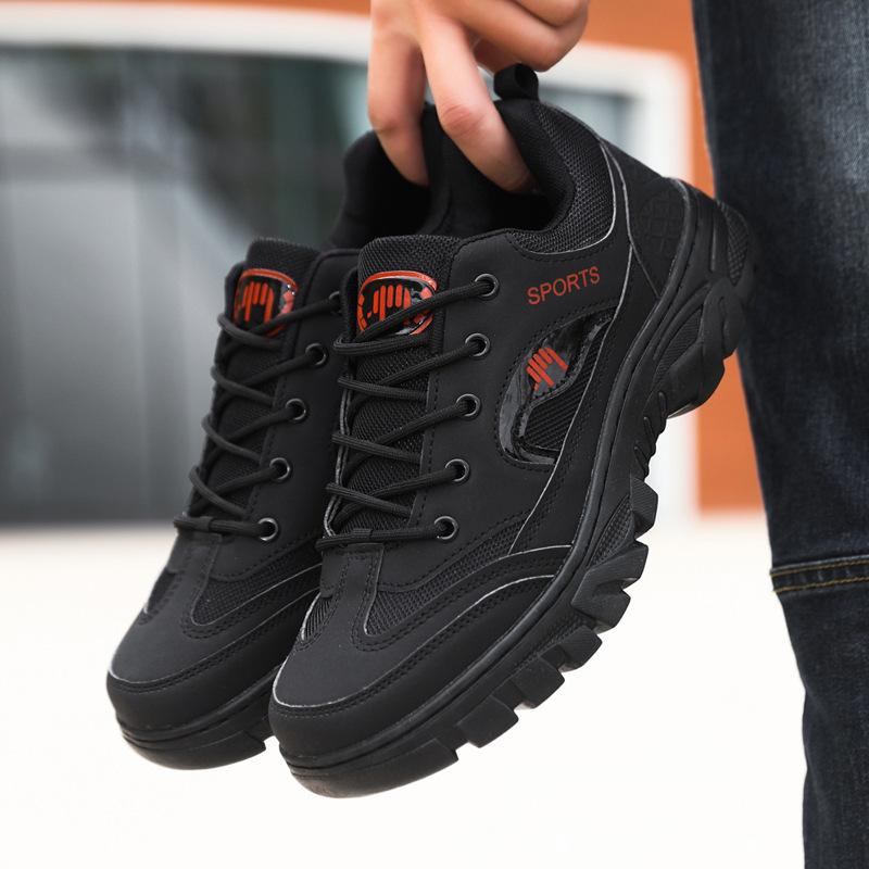 

Уличная походная обувь с нескользящей и износостойкой резиновой подошвой, спортивная обувь, прочная и грязеотталкивающая рабочая обувь 44 чёрный