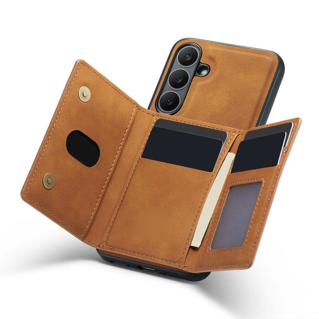 Phone Case Magnetic Detachable Wallet Card Slot Kickstand Cover Fit for Samsung Galaxy S25