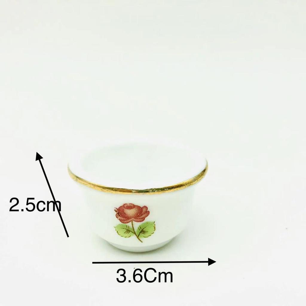 Miniature Dollhouse Ceramic Flower Pot Toy Model