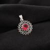 Pink Rubellite Gemstone 925 Sterling Silver Jewelry Handmade Women Pendant 1.14" CP-30-12