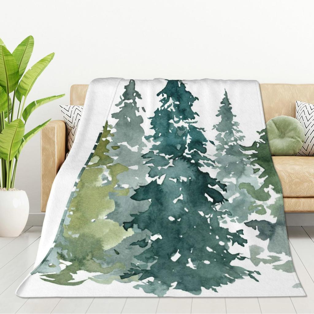 Brown Rust Color Printed Blanket for Sofa Bed Travel Camping Living Room Office Conditioning Blanket for All Seasons Gifts