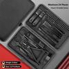 Black Nail Clipper Set Portable With Travel Box Pedicure Manicure Kit Stainless Steel Nail Care Grooming Trimmer Set